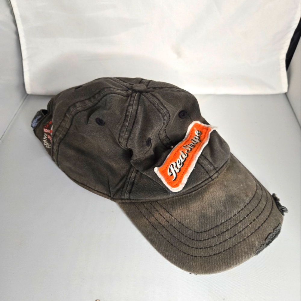 Red Stripe Black Cap